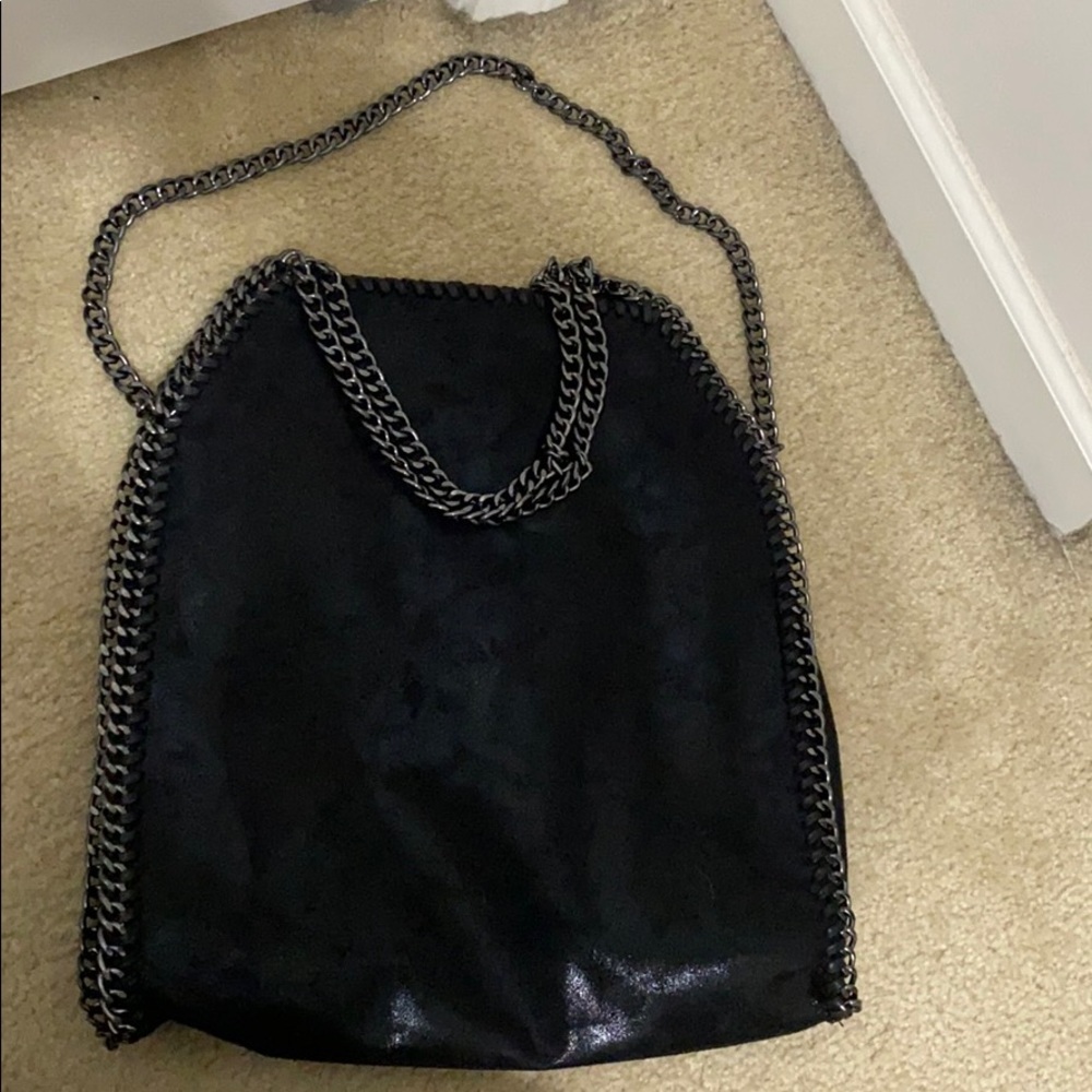 Shiny black Shoulder bag
